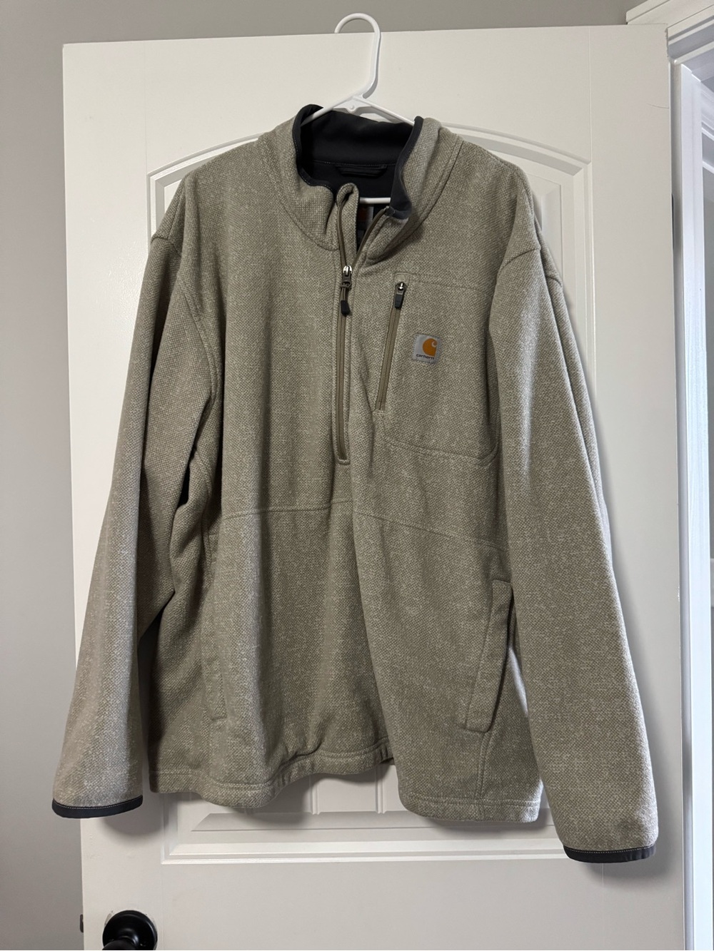 Carhartt Men’s Zip-Up Fleece Pullover - Olive